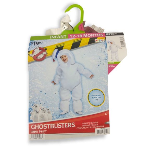 Disguise Ghostbusters "Mini Puft" 2 Piece Infant Toddler Costume 12M-18M New - Picture 8 of 10